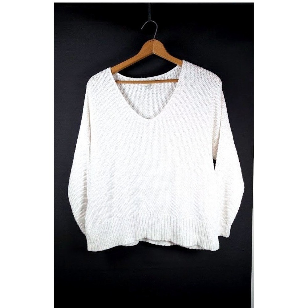 Lucky Brand Sweater Womens Size XL Pullover Textured Cozy Beachy Minimalist Knit